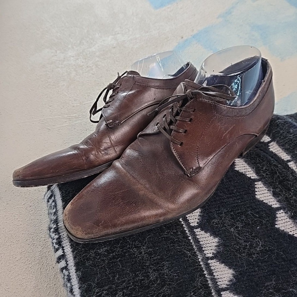 Vero Cuoio Men Oxfords Sz 41 Brown Leather Lace Dress Shoes Mr. B's Aldo Romania